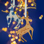 Matisse Personalised Reindeer Christmas Tree Decoration, thumbnail 1 of 3