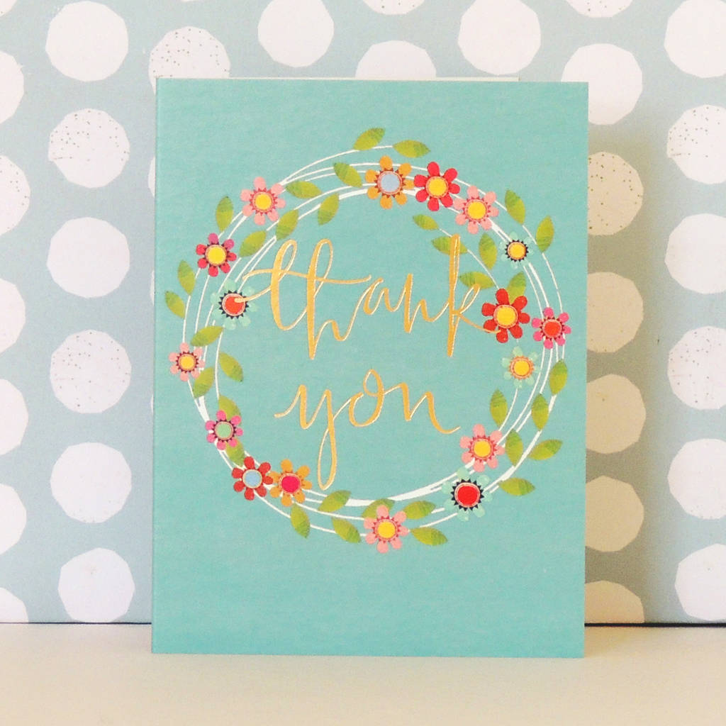 Thank You Mini Greetings Card By Kali Stileman Publishing 