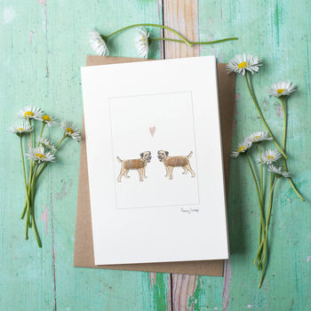 Border Terrier Dogs In Love Card, 4 of 4