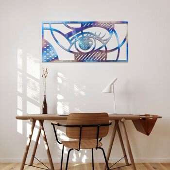 Abstract Eye Metal Wall Art Contemporary Decor, 4 of 11