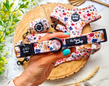 Enchanted Meadows Floral Dog Collar, 5 of 7