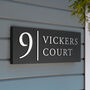 Personalised House Sign With Dividing Line, thumbnail 1 of 7