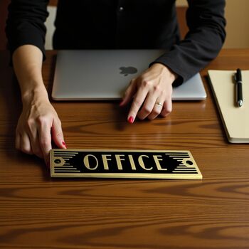 Office Metal Door Sign Art Deco Or Modern, 4 of 6