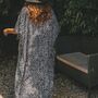 Monochrome Leopard Print Viscose Kimono, thumbnail 2 of 4