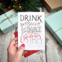 Drink Prosecco Christmas Card, thumbnail 1 of 2