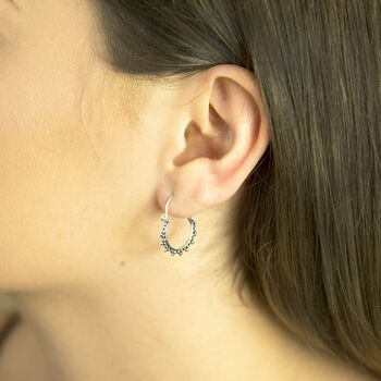 Sterling Silver Persian Waves Hoops, 3 of 4