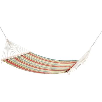 Double Cotton Hammock Camping Swing Outdoor Hanging Bed, 8 of 10
