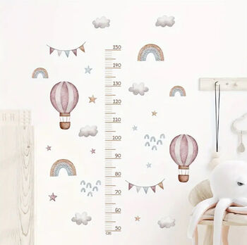 Height Chart ‘Hot Air Balloons’ Removable Wall Stickers, 4 of 4