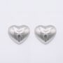 Zuri Vintage Style Ribbed Heart Hollow Stud Earrings, thumbnail 2 of 6