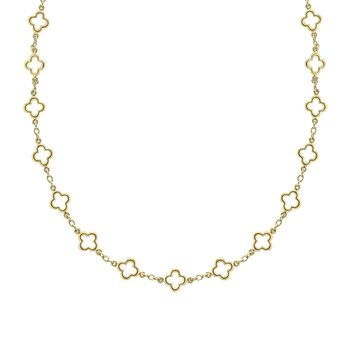 9ct Gold Quatrefoil Station Link Necklace, 4 of 4