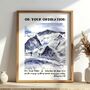 Personalised Ordination Mountains Print Ordination Gift, thumbnail 1 of 9