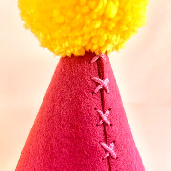 Colourful Felt Any Age Birthday Party Hat, 3 of 4