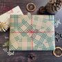 Patchwork Green Cheque Paper Fibre Wrapping Paper, thumbnail 5 of 12
