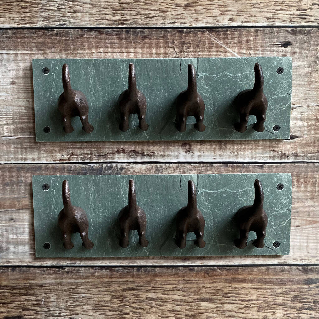 Pair Of Happy Tails Dog Tail Wall Hooks, 1 of 9