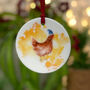 Personalised Chicken Ceramic Christmas Decoration, thumbnail 1 of 3