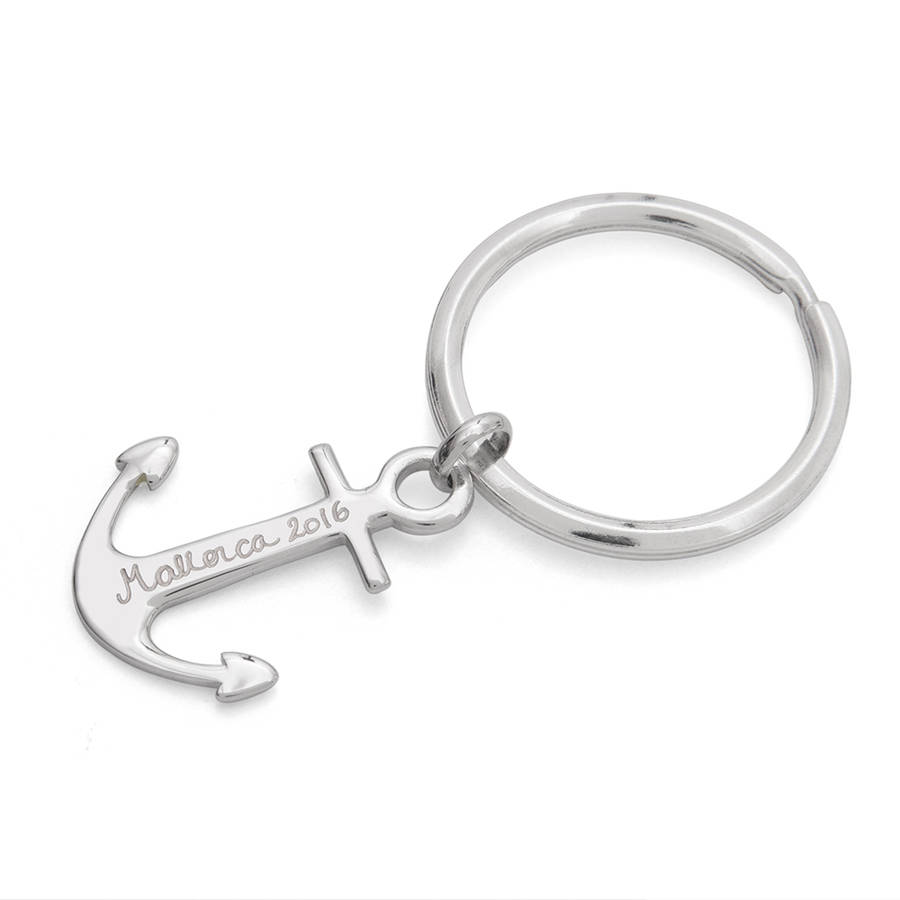 Personalised Anchor Key Ring By Merci Maman
