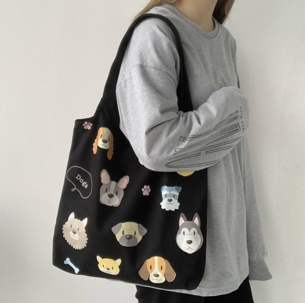 Dog Breeds Cute Tote Bag By GY Studios