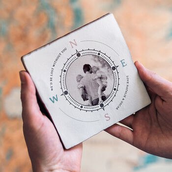 Personalised Compass Photo Tile, 3 of 10