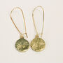 Dainty Emerald Green And Gold Plated Droplet Earrings, thumbnail 6 of 6