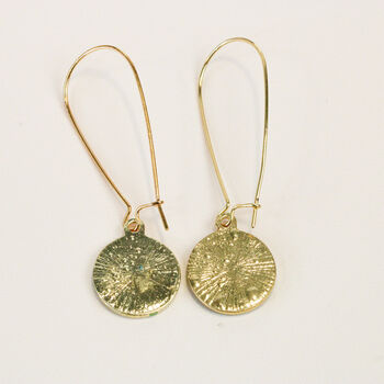 Dainty Emerald Green And Gold Plated Droplet Earrings, 6 of 6