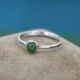 Minimalist Genuine Jade Ring In Sterling Silver, thumbnail 1 of 10
