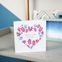 Personalised Floral Heart Anniversary Card For Couples, thumbnail 6 of 9