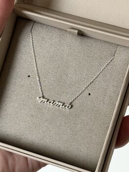 Sterling Silver Mama Necklace A Timeless Gift For Mums, 4 of 4