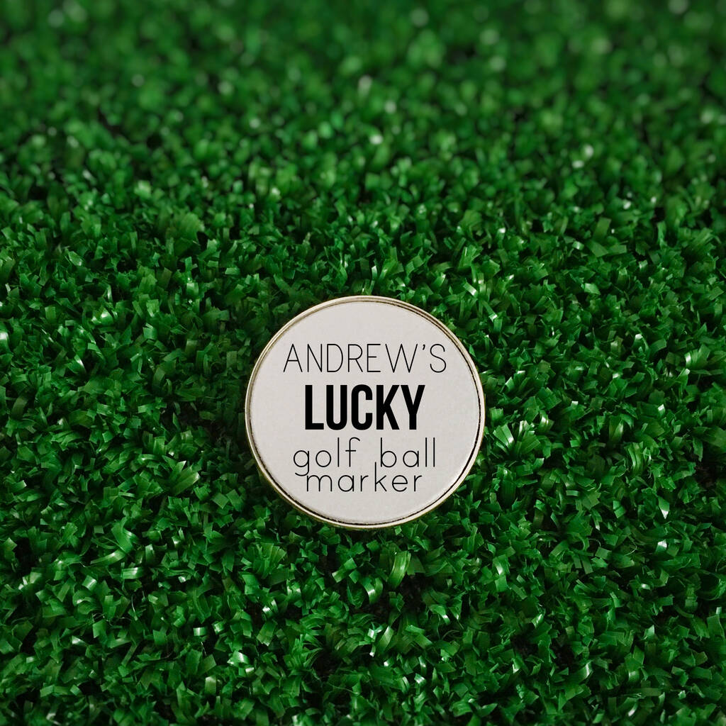 Personalised Lucky Golf Ball Marker