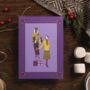 Art Deco Flappers Christmas Card, thumbnail 2 of 3