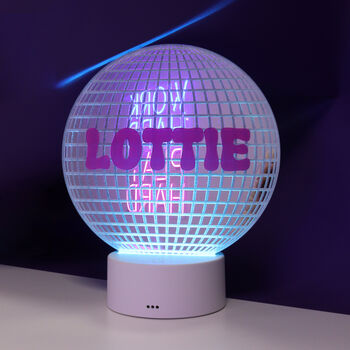 Personalised Disco Ball LED Light, 6 of 12