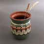 'Bella' Artisanal Flower Vase In Green Colour, thumbnail 2 of 2