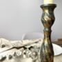Antique Gold Candlestick Holder, thumbnail 3 of 3