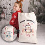 Personalised Penguin Large Christmas Santa Gift Sack, thumbnail 1 of 3