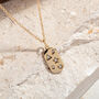 Gold Vermeil Scattered Sparkly Dog Tag Necklace, thumbnail 4 of 5