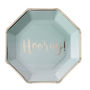 Mint Ombre Gold Foiled Hooray Party Paper Plates, thumbnail 2 of 3