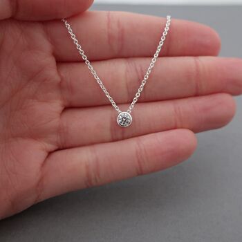 Diamond Solitaire Necklace, 3 of 7