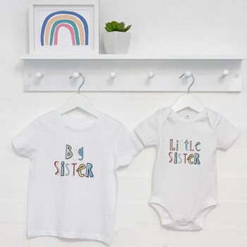 Dots And Dashes Unisex Brother Sister T Shirt Set, 3 of 5