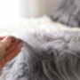 Grey Sheepskin Long Hair Cushion By Onaie, thumbnail 6 of 7