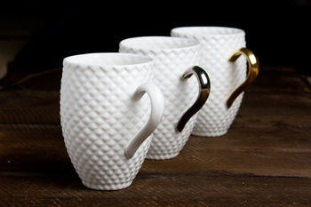 Black Coffee Cup With Gold Or Platinum Handle, 11 of 12