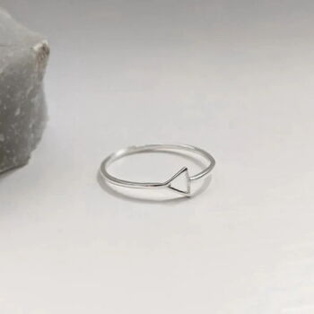 Sterling Silver Triangle Ring, 3 of 7
