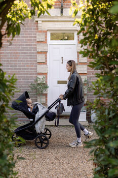 Quilted Changing Stroller Bag Slate/Wildflower, 4 of 11