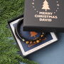 Christmas Personalised Tiger Eye Stone Leather Bracelet For Men, thumbnail 1 of 9