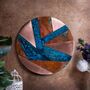 Verdigris Copper Wall Art, Copper Geometric Design 300 Mm Diameter, thumbnail 2 of 4