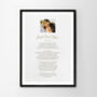Personalised Wedding Photo And Vows Print, thumbnail 1 of 8