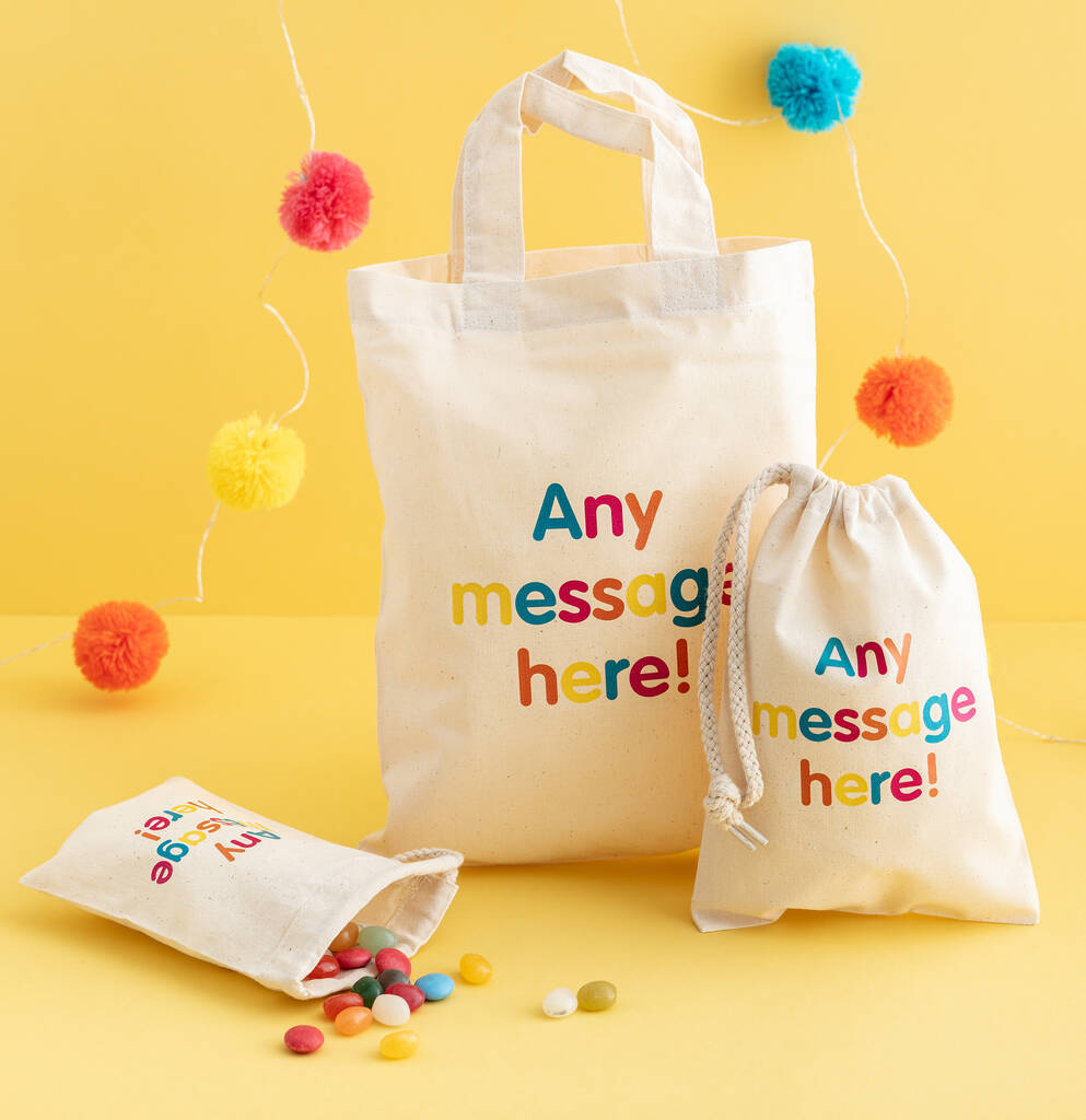 Colourful Any Message Gift Bag