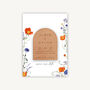 Pressed Wildflowers Wooden Magnet Save The Date, thumbnail 1 of 5