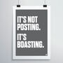 Posting Is Boasting Print, thumbnail 2 of 4