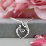 Sterling Silver Mother And Child Heart Necklace, thumbnail 5 of 11