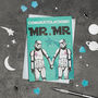 Original Stormtrooper Mr And Mr Wedding Card, thumbnail 1 of 3