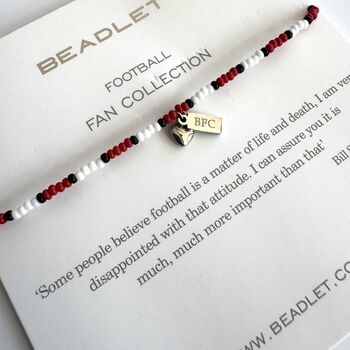 Brentford Fc Football Fan Bracelet With Charms, 2 of 6
